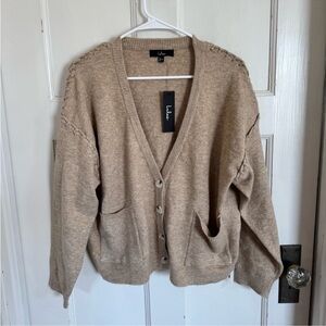 NWT Lulus tan cardigan size medium